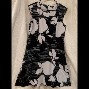 Black and white flower dress